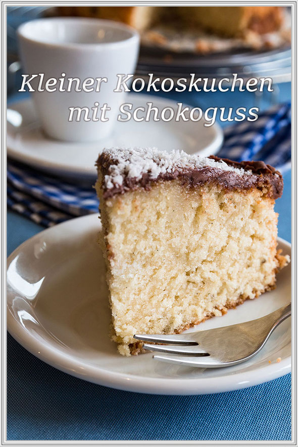 Kleiner Kokoskuchen mit Schokoguss-Rezept - Blog © Jutta M. Jenning mjpics