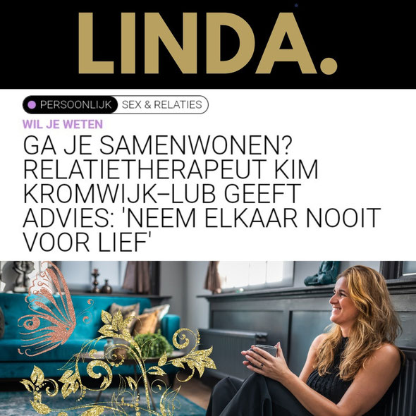 Kim Kromwijk-Lub Linda magazine. linda.nl samewonen