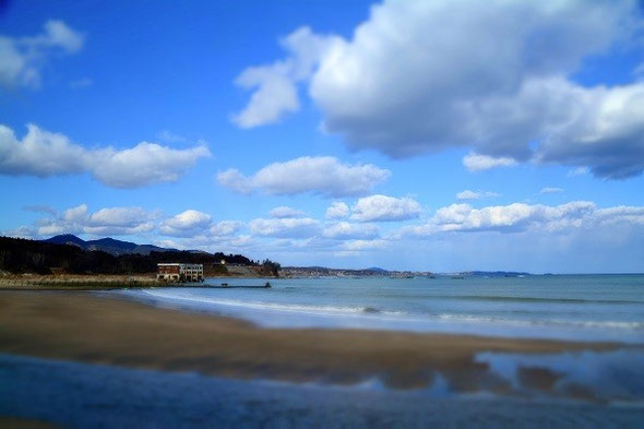 気仙沼の空はとっても広かったです。