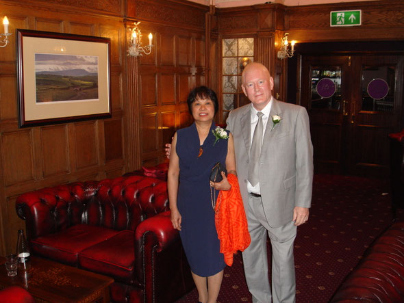 At the Higher Trapp Hotel prior to Sarah's Wedding