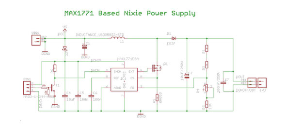 MAX1771 based Nixie Power Supply