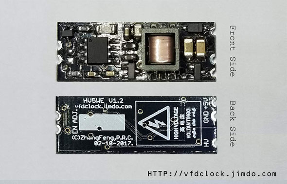 HV5W-E DC-DC module for NIXIE clock