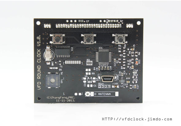 USB Powered VFD48 Analog-style Unique Round VFD Clock 