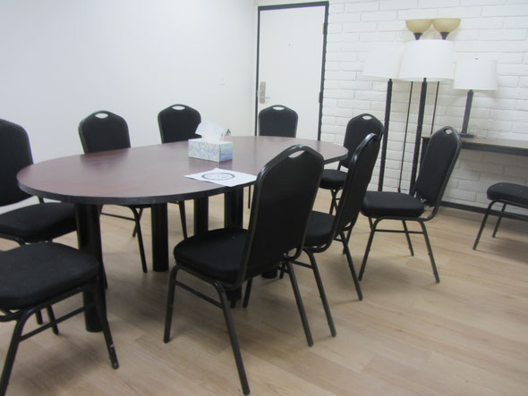 This is the group room where the anger managment and domestic viiolence group meets.