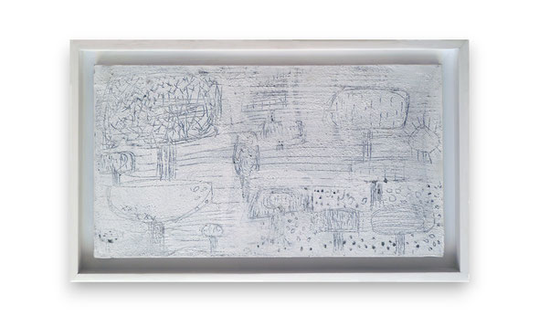 White Forest, The BHT series, 2013, acrylic, marble, resin on canvas, 41 x 68 cm