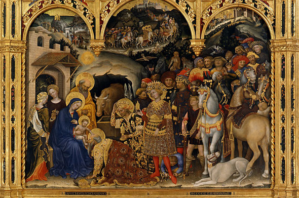 ジェンティーレ・ダ・ファブリアーノ、東方三賢者の礼拝、1423フィレンツェ、ウフィツィ美術館
