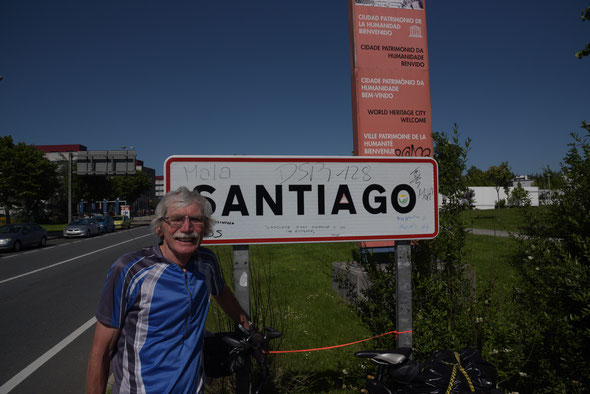 Ankunft in Santiago de Compostela: zum 5.Mal mit dem Rad: 24.5.2017
