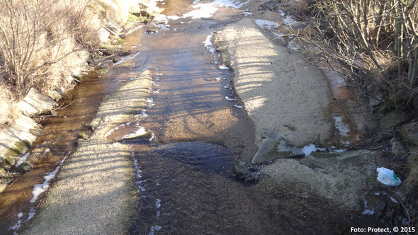 Abb. 2: Das übersandete Flussbett der Lainsitz im Gemeindegebiet von St. Martin im Dezember 2015.