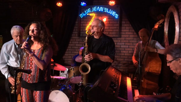 Phyllis Moon & Jimmy Cavallo's Jazz Band with Danny Burger Band at the Blue Jeans Blues Jazz Club, in Ft. Lauderdale, Florida, U.S.A.