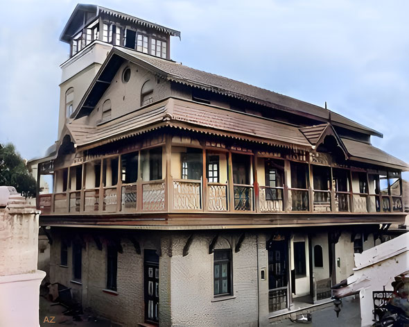 1921 : SAROSH MANZIL, AHMEDNAGAR, INDIA.  Image rendered by Anthony Zois.