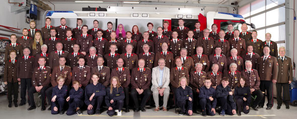 Gruppenfoto zum 150-Jahr-Jubiläum. (Fotocredit: Foto Dürr, 3100 St. Pölten)