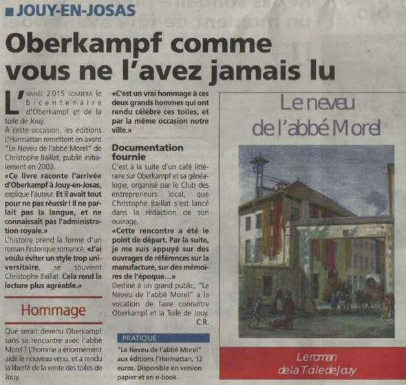 Toutes Les Nouvelles de Versailles, le 31/12/2014, article de Camille Redoules