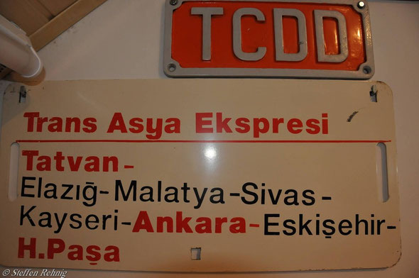 TCDD - Schlafwagen "TRANS ASIA EXPRESS" Istanbul - Tatvan - Istanbul (2007)