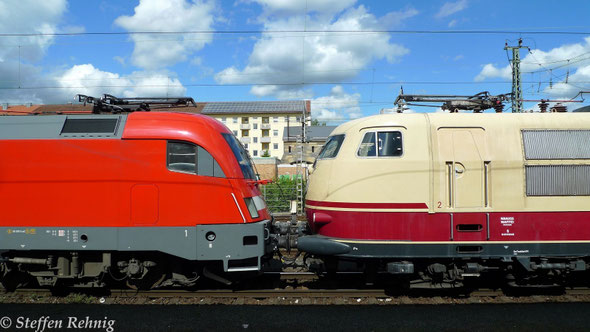 182 506-6 Nachfolger der 103 222-6 von DB-Systemtechnik mit Messzug in Bamberg (12.5. 2014)