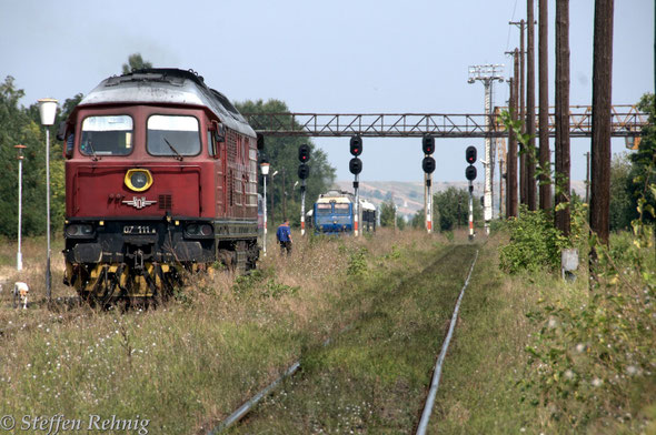 .... dann endlich .... pünktlich rollte der VSOE aus Bucuresti Nord über Videle in Giurgiu Nord ein ....