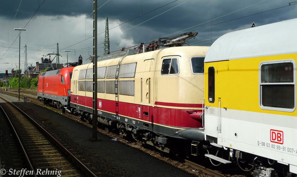 182 506-6 mit 103 222-6 von DB-Systemtechnik mit Messzug in Bamberg (12.5. 2014)