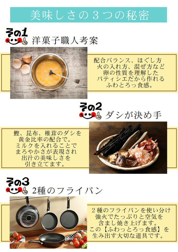 京都から　日本一の卵サンドイッチ目指しています　　ふわとろな鰹だし香る卵サンド　　洋菓子屋のこだわりが詰まっています