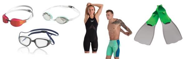 Goggles FastSkin, Vaquisher, Covert, trajes FastSkin LZR y aletas Trialon