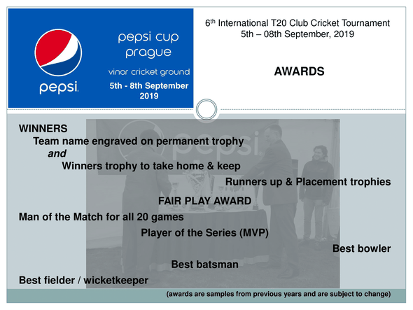 6th Pepsi Cup Prague (5-8.9.2019)