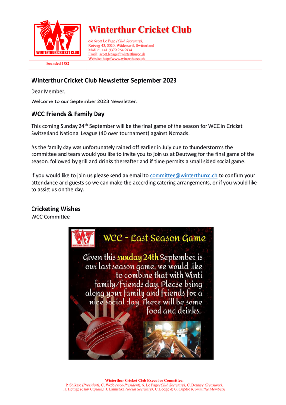 WCC Newsletter - June 2023