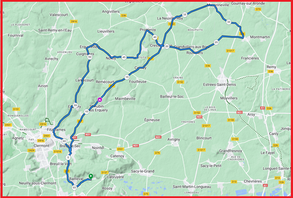 Le 14 avril - Randonnée de la Vallée Dorée - Cyclo route 60 km