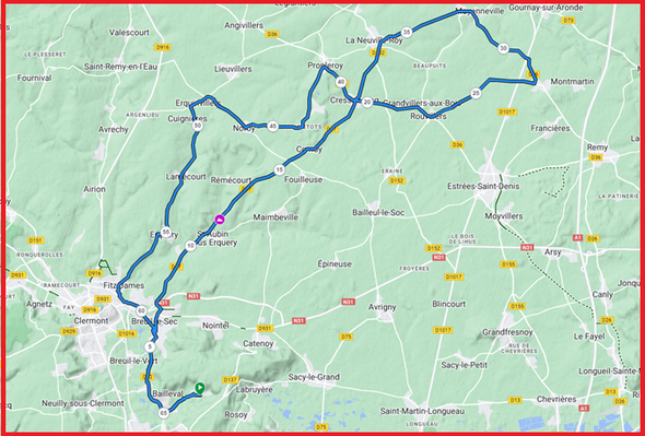 Le 12 avril - Randonnée de la Vallée Dorée - Cyclo route 60 km