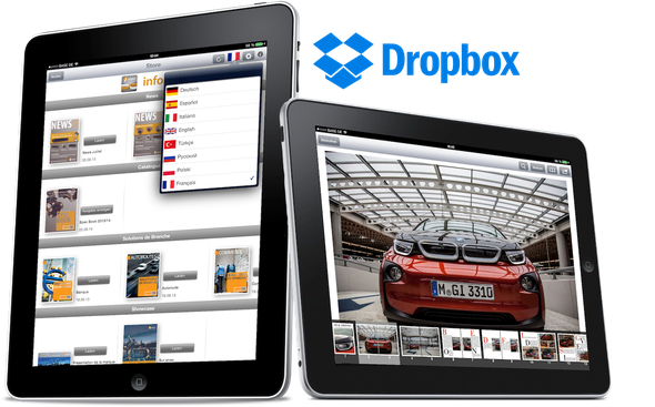 Unipush Print im Einsatz: die flexible ePublishing Lösung für Tablets und Smartphones - in Kombination mit Dropbox