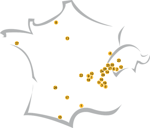 carte des diplomés de l'école de la voix - enseignement du chant