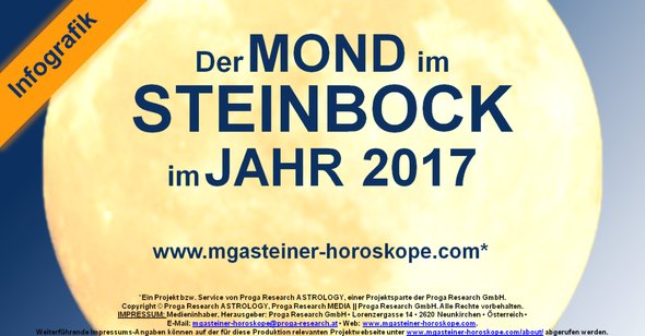 Der MOND im STEINBOCK im JAHR 2017.