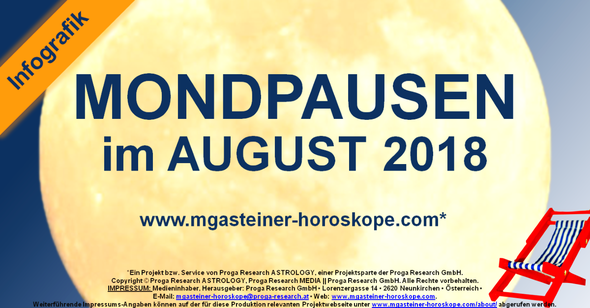 Die MONDPAUSEN im AUGUST 2018