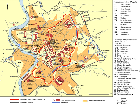 Plan de Rome / Source Larousse sur le net