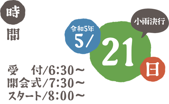 せきサイクルツーリングin津保川　日時