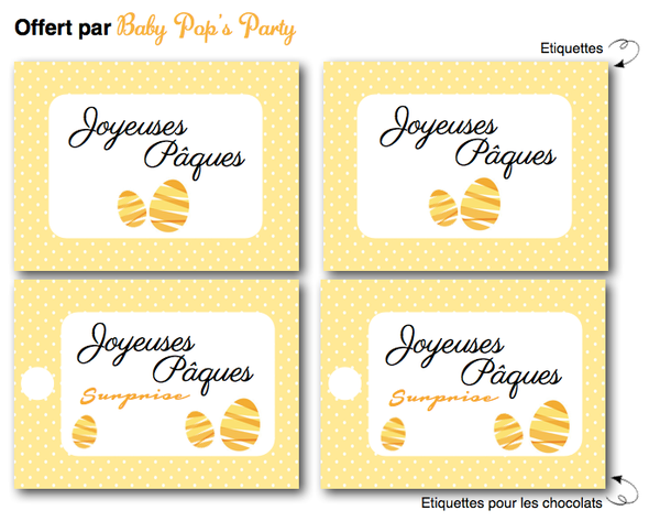 free printable étiquettes joyeuses pâques topper