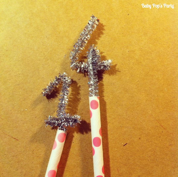cake toppers paper straws pailles retro diy