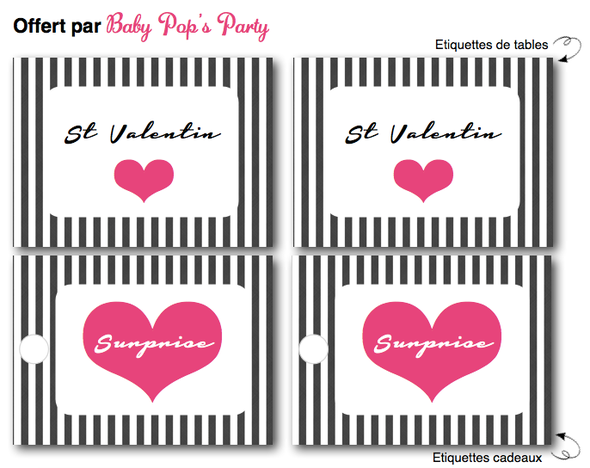 free printable etiquettes toppers table valentin day saint valentin