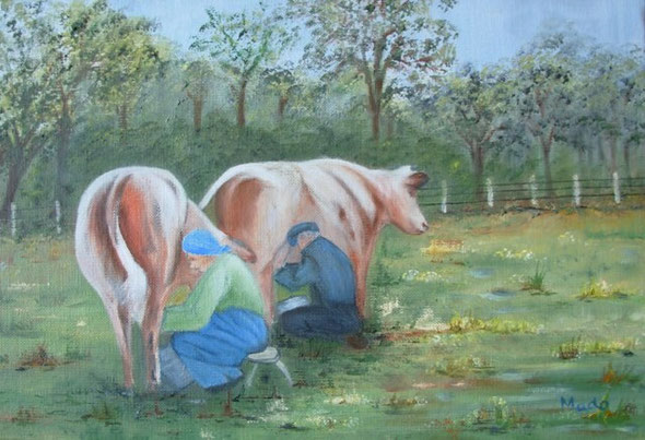 Peinture aux huiles fines.
