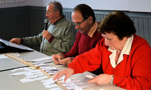 Claude Canon et ses deux contrôleurs assistants Thérèse et Robert.