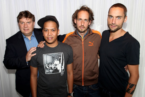 Ziggo Dome commercial director Danny Damman, Chuckie, Amsterdam Dance Event general manager Richard Zijlma and ID&T creative director Jeroen Jansen