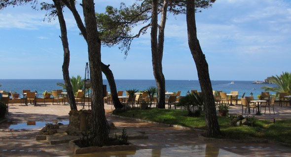 This hotel terrace on Mallorca was a fine place to enjoy a café con leche and read...