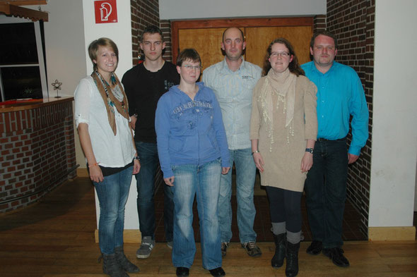 Der Vorstand 2012: v.l. Maren Lütje, Jannek Balk, Marita Schade, Michael Quell, Jennifer Quell, Bernd Quell