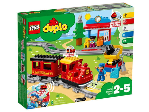 Bei der Bestellung im Onlineshop der-Wegweiser erhalten Sie das Lego Duplo Paket 10874 "Dampfeisenbahn".