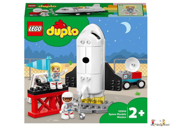 Bei der Bestellung im Onlineshop der-Wegweiser erhalten Sie das Lego Duplo Paket 10944 "Spaceshuttle Weltraummission".