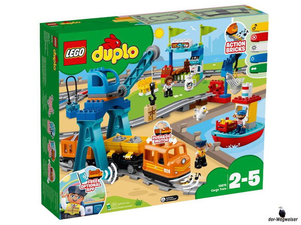 Bei der Bestellung im Onlineshop der-Wegweiser erhalten Sie das Lego Duplo Paket 10875 "Güterzug".