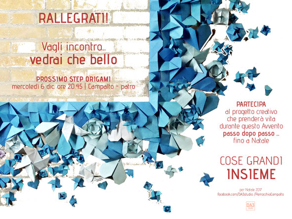 idee origami progetto allestimento creativo avvento 2017 vedraichebello grandicoseinsieme