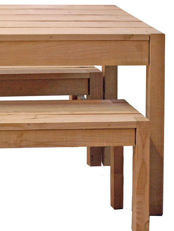 banc de jardin bois douglas made in france