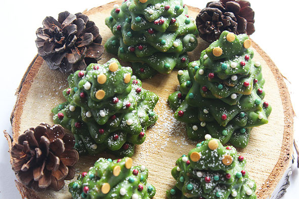 3D-Plätzchen-Weihnachtsbäume