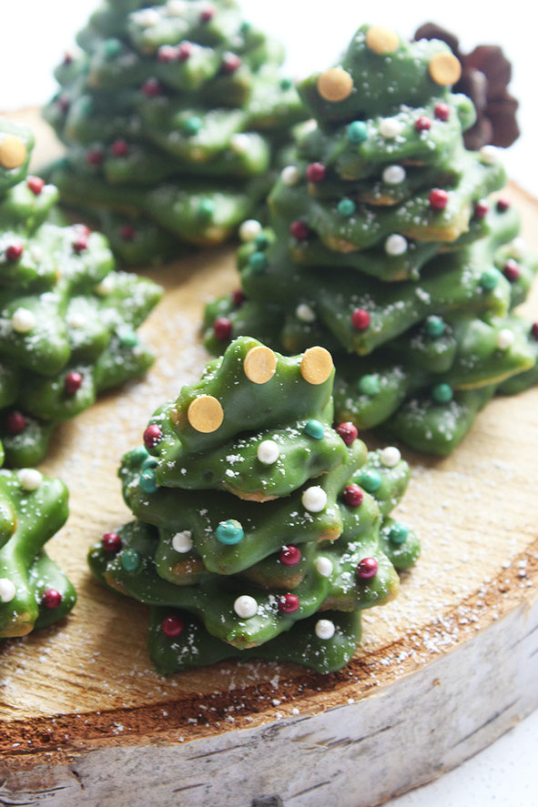 3D-Plätzchen-Weihnachtsbäume
