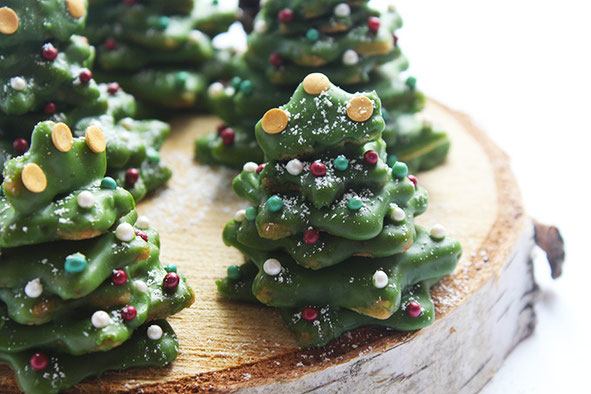 3D-Plätzchen-Weihnachtsbäume