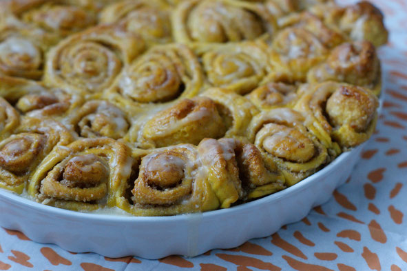 Kürbis-Zimtschnecken-Kuchen