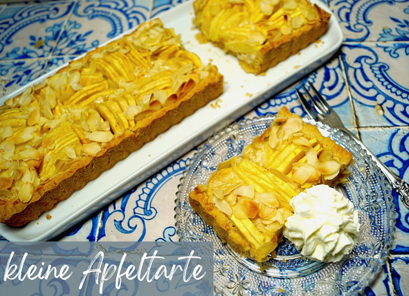kleiner Apfelkuchen mit Mürbeteig und Frangipane